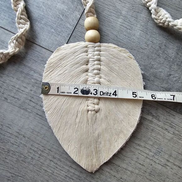 NEW Bohemian Woven Curtain Tiebacks Leaf NWOT - Picture 7 of 11